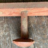 Original patina wooden farmhouse coat hook 86cm