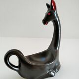 Empty pocket zoomorphic figure ceramic design 60s