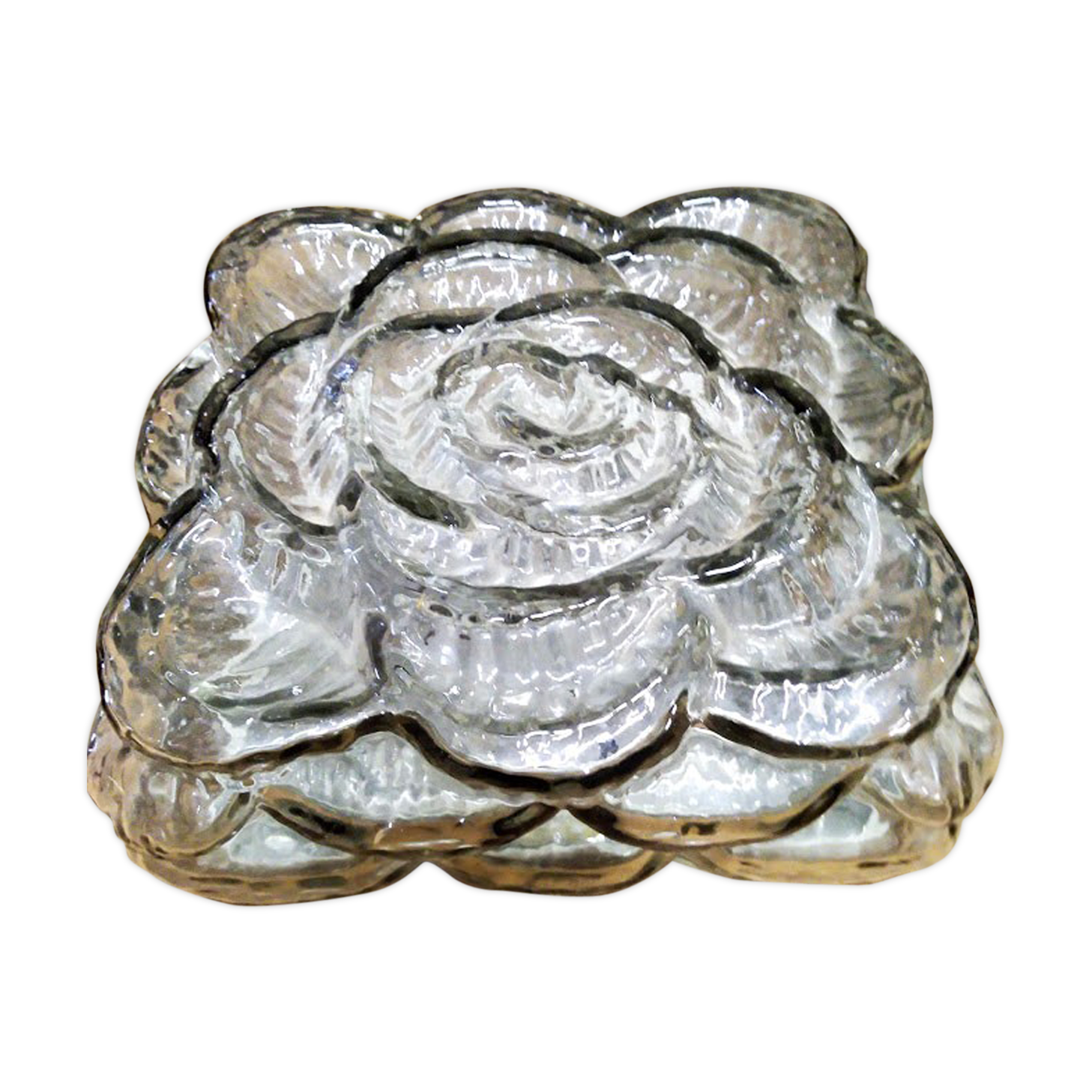 Murano glass square flower ceiling light, 1960