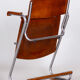 Restored bauhaus folding chair, beech plywood, revived polish, czechia, 1930s
