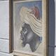 Painting signed Gaspard de Mouko, painting on canvas orientalist portrait 30's