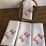 Pair of tea towels, towels with mouth