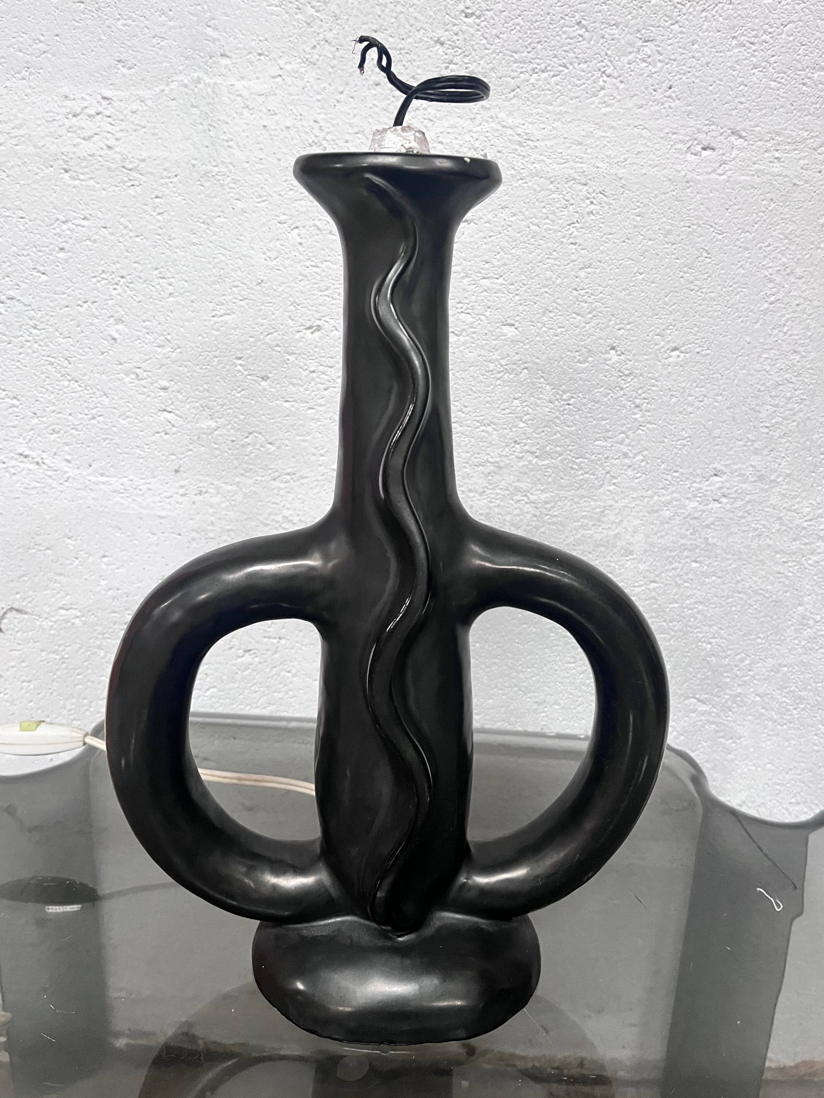 Ceramic lamp base by Gil Agnoloni, 1960