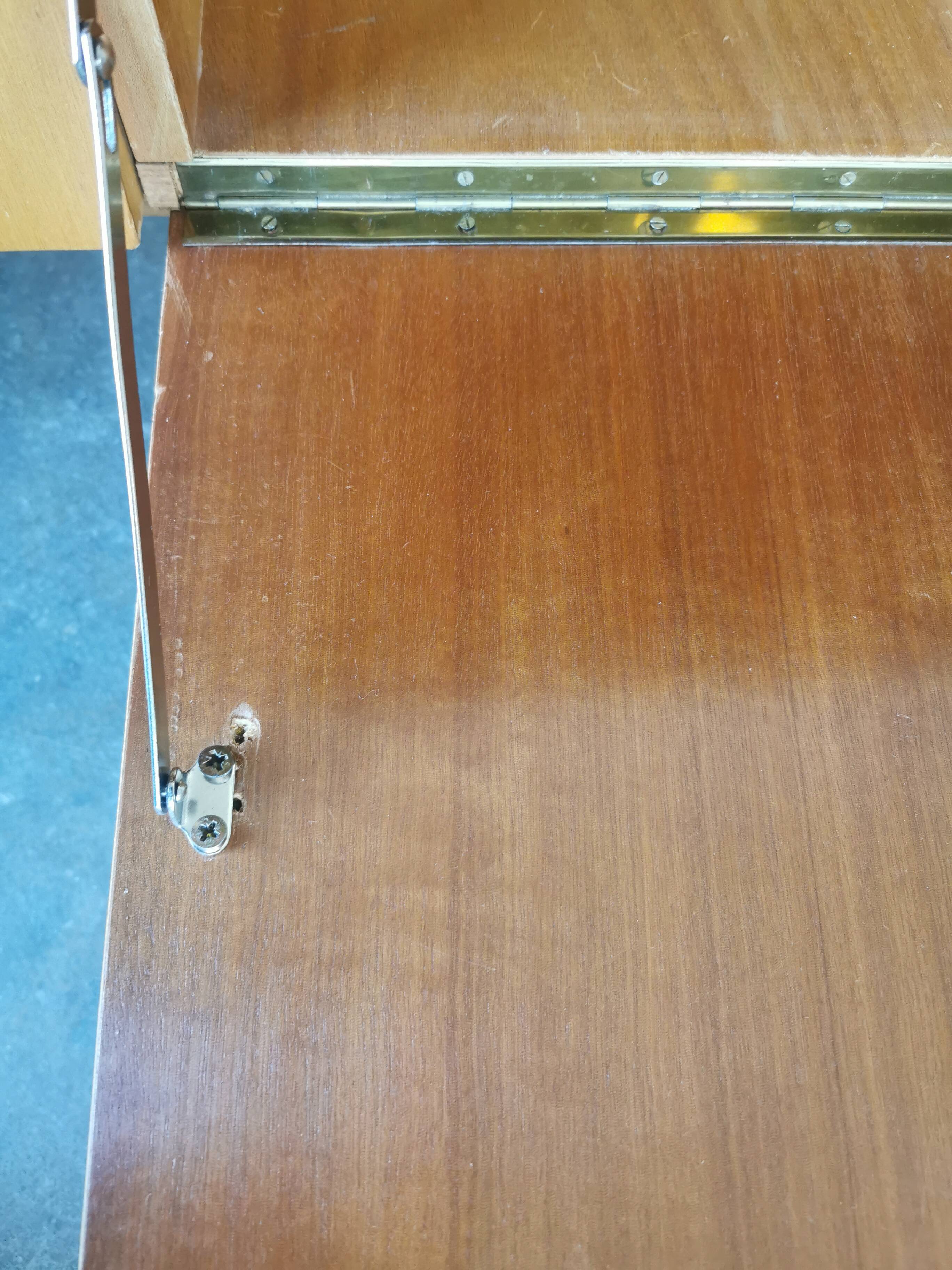 Small vintage blond wood sideboard