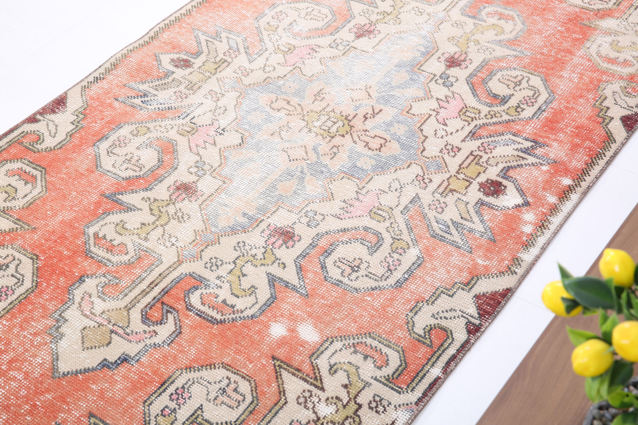 3x6 beige and red carpet rug