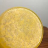 Vintage yellow frosted glass vase