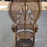 Emmanuelle peacock armchair in rattan and wicker