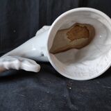 Faience white fish / centerpiece /pot cache/ carp