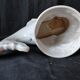 Faience blanche poisson / centre de table /cache pot/ carpe