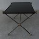 Table of metal and smoked glass style 1940