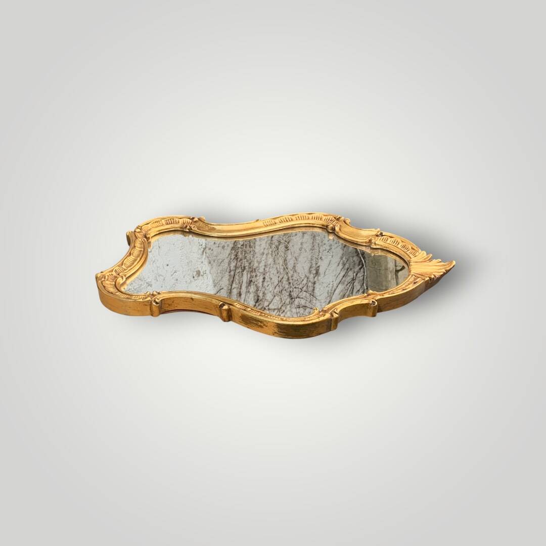 Antique Rococo style gilded resin wall mirror