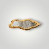 Antique Rococo Style Gold Resin Wall Mirror - 63 cm