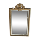 Large mirror with gold and silver pediment 71x115cm