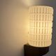 Pair of vintage wall lights, teak and opaline, Philips Netherlands 1950