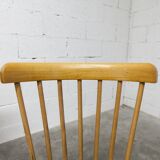 Baumann desk and its matching chair 1960 formica wood and black with green seat