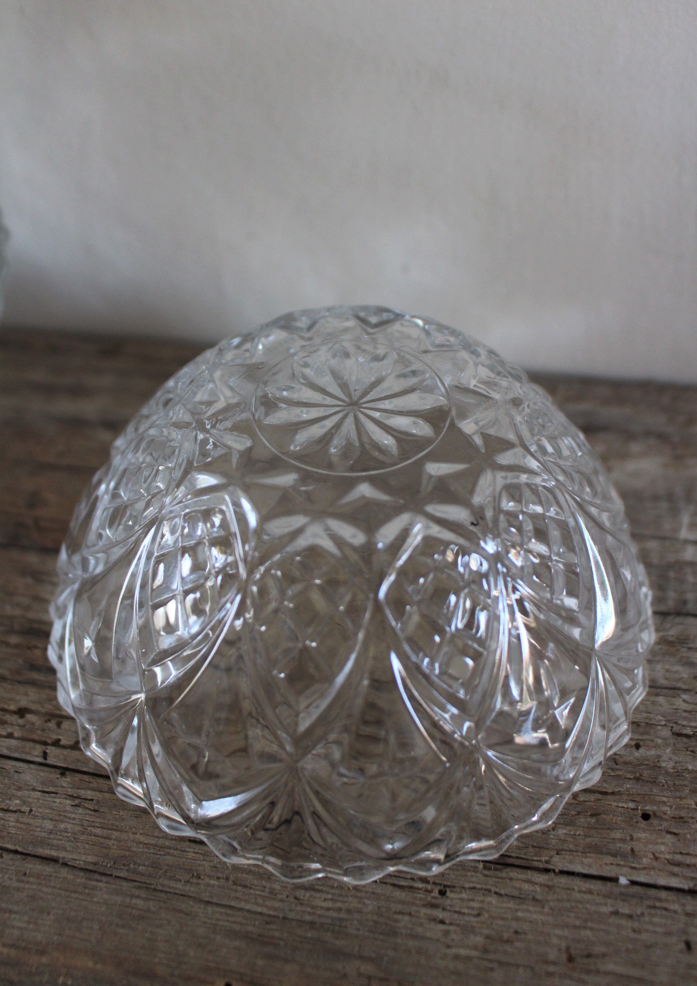 Lot 9 coupelles bols verre ciselé transparent vintage