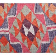 1970s Vintage Turkish Hand-Knotted Wool Cotton Pink Runner Rug 92x343