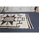 Vintage Turkish Oushak handmade wool cotton white runner rug 100x350
