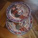 large Chinese imari plate or shallow bowl with flower and fan designs