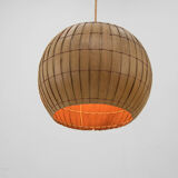 Mid-century wooden veneer pendant, uluv, 1960s