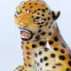 Porcelain leopard statuette, Ronzan, Italy, 1950s