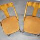 Set of four walnut dining chairs, Czechoslovakia, 1950s