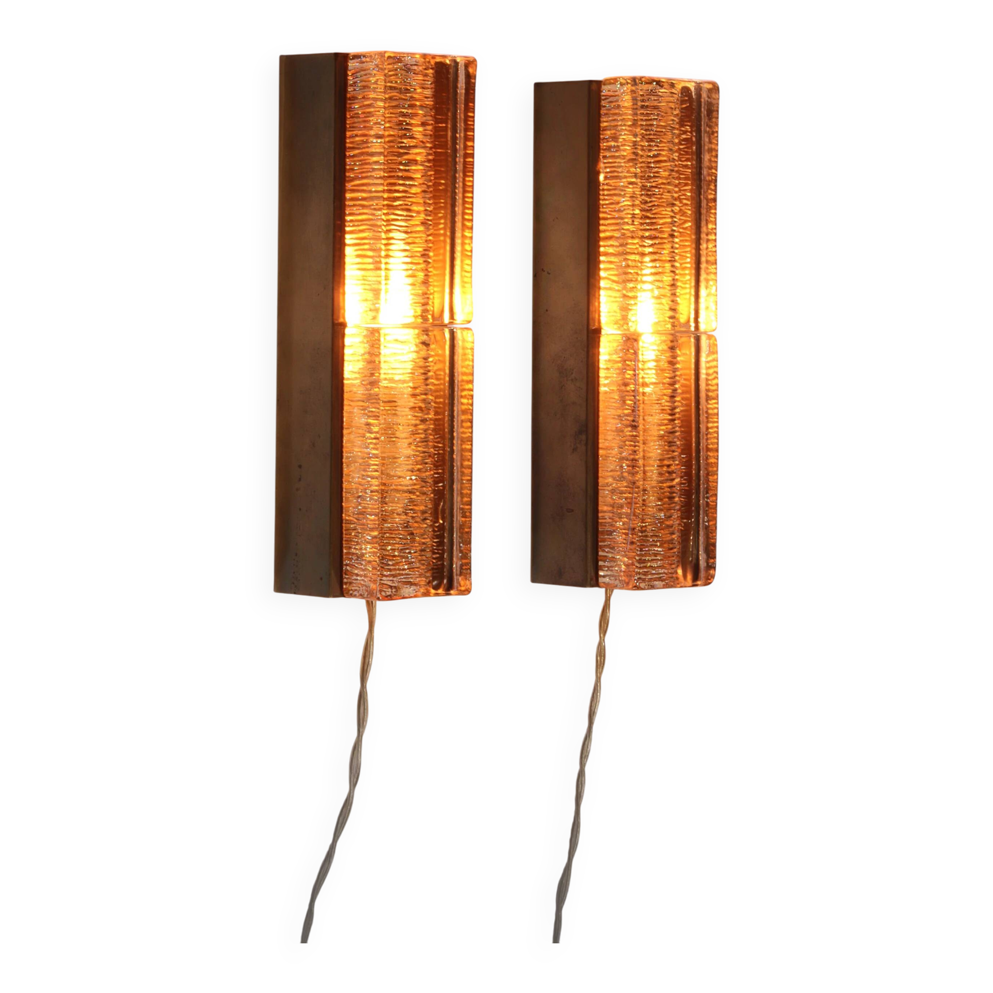 Atlantic double wall lamp by Vitrika, 1970s Danish design