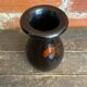 Antique Lacquered Wood Vase Vietnam Koi Carp 3D Vintage