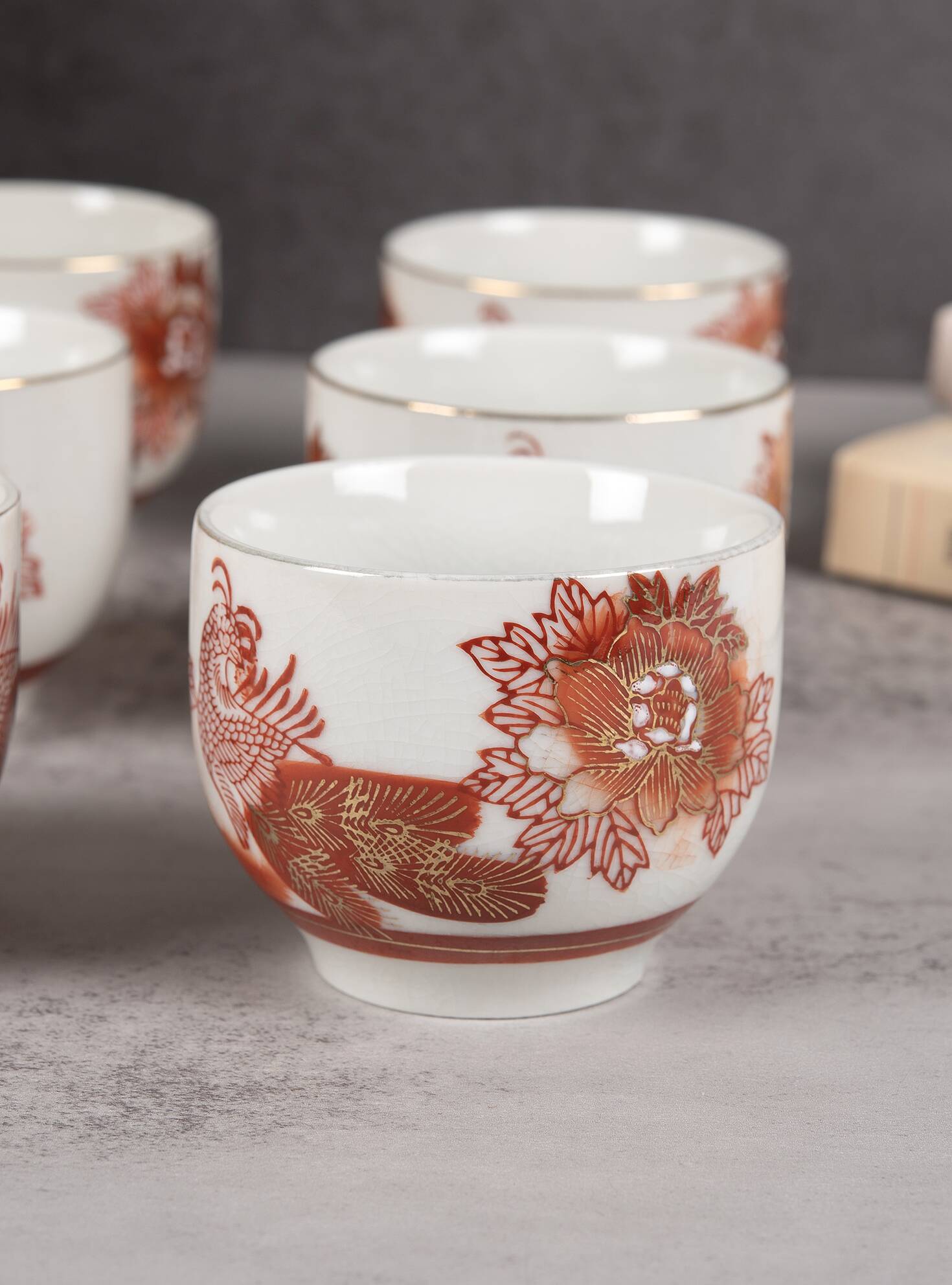 Set of 6 tea cups, JAPAN
