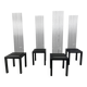 Vintage high back dining chairs, 1980s
