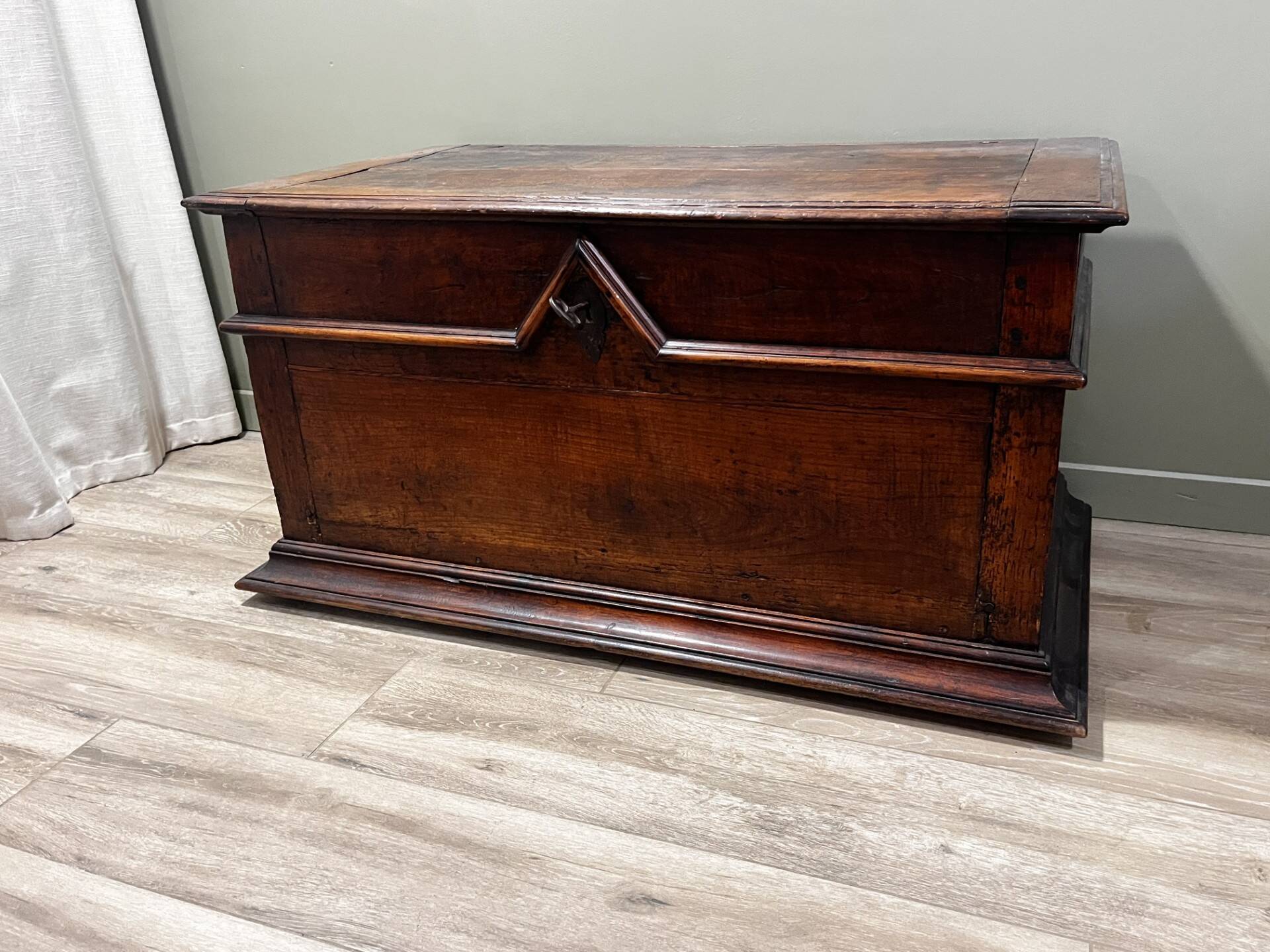 19th-century oak chest