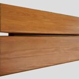 Farm table set and its 2 benches solid golden light wood