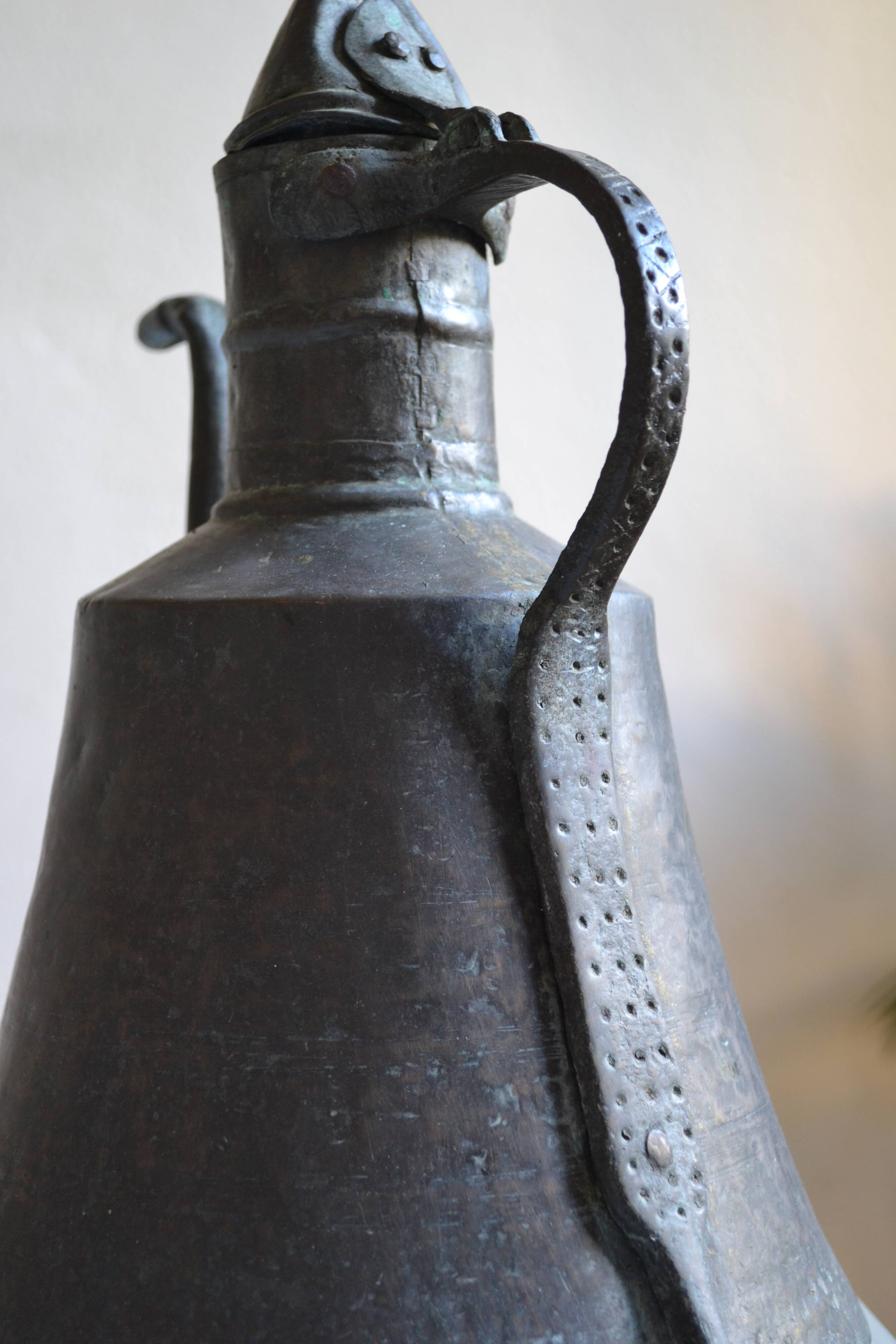 Ottoman copper jug Islamic Art 19th century