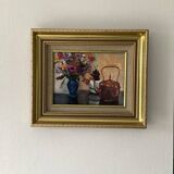 Tableau nature morte signé m.brenot tournus