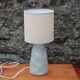 Green-grey ceramic lamp, mineral style – H37