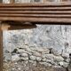Old wooden entrance coat rack