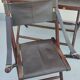 Colonial desk in wood and leather with armchair