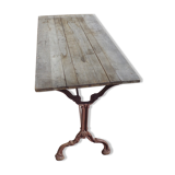 Table bistrot, pieds fonte