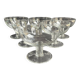 6 blown crystal bowls – Art Deco