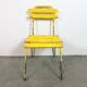 Chaise industrielle vintage jaune, années 1960