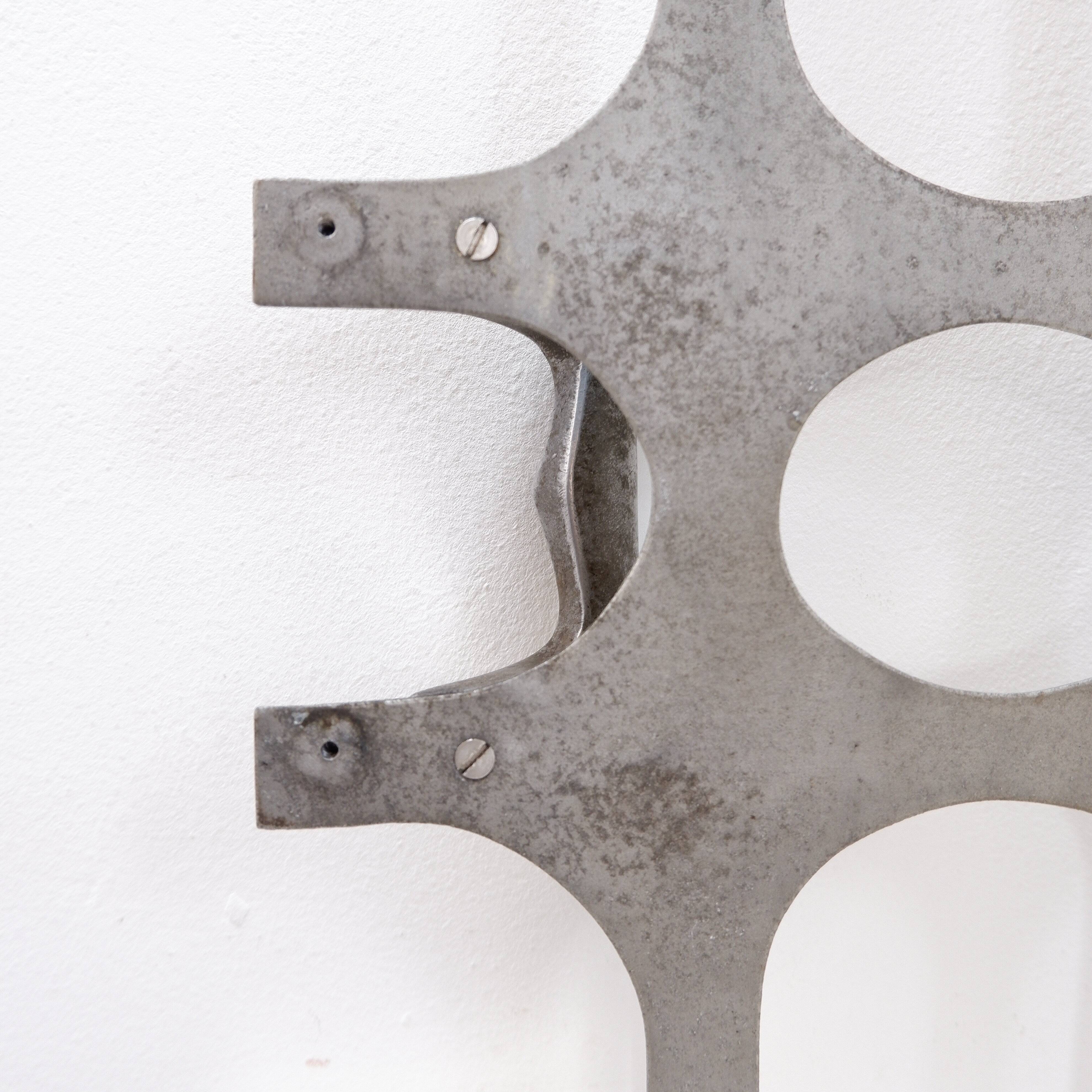 Brutalist cast aluminum door panel in the style of Paul Evans, 1960s