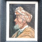 Portrait of a Man in an Orientalist Painting in an Art Deco Frame