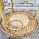 Round dessert bar in rattan and vinyl braided straw way