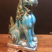 Chien de Foo Japon en céramique bleu