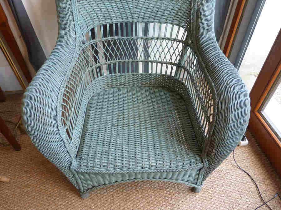 Fauteuil en rotin vert