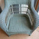 Fauteuil en rotin vert