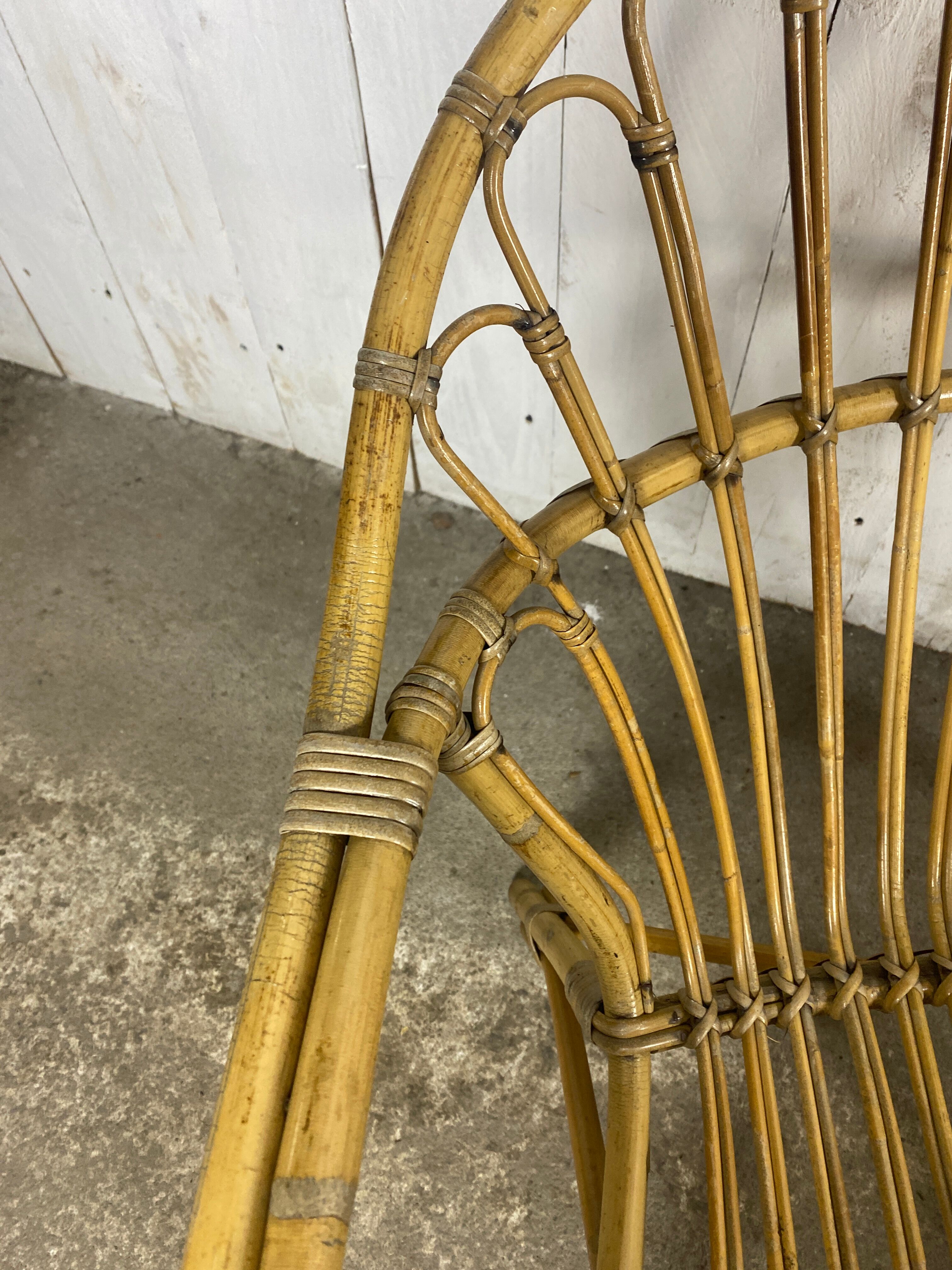 Paire de fauteuils rotin