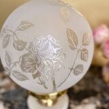 Art nouveau globe lamp signed Deveau