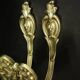 Paire d'embrasses style Rocaille / Rococo du XIXe - bronze doré