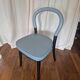 Set of 4 Göteborg chairs by Erik Gunnar Asplund for Cassina, blue leather.